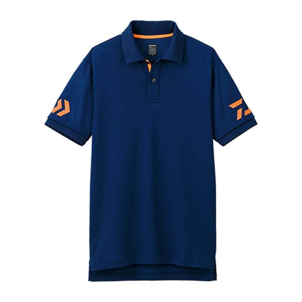 Daiwa (DAIWA) Short Sleeve Polo Shirt, Navy X C Tomato, WL DE-7906