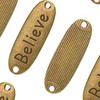 20pcs Dual Hole Alloy Pendant Charms Rectangle Shape Message Pendants Word Charms  For Crafts