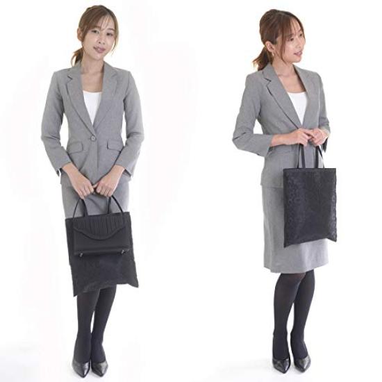 Foldable Black Formal Sub-bag, Made In Japan, A4 Size, Reversible Black Eco Bag