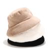 Women Fashion Warm Faux Fur Winter Hats Outdoor Sunscreen Bucket Hat Female Fashion Solid Color Caps Fashion Accessories
