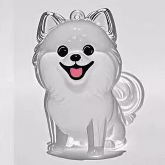 Pet Hair Pendant: Cute Puppy & Cat Shape Keychain with Transparent Storage Box