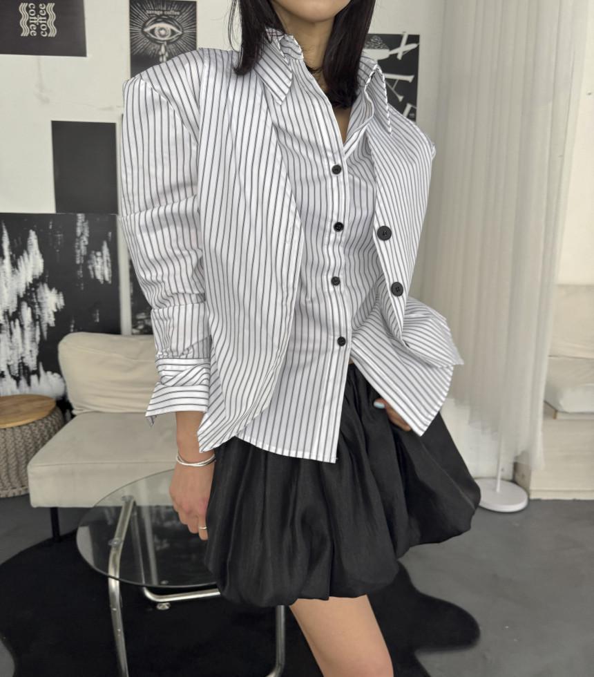 2026 Korean Style Pleated Lantern A-line Mini Skirt - High Waist Slimming Design for Early Spring