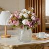 Mixed Artificial Flowers Bouquet Fake Peony Rose Hydrangea Flower for Vase Faux Silk