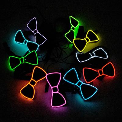 LED Light Up Bow Tie with Flashing Modes Adjustable Long-lasting Wide Application Bow Tie Prom Dress Performance Props