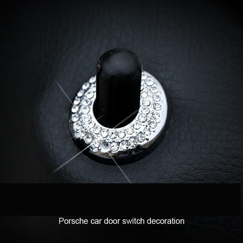 Car Door Hanging Bolt Round Decorative Decals Car Door Pin Ring Stickers Auto Parts Alloy Bolt Door Lock Lever Pin Cap Shell Decoration