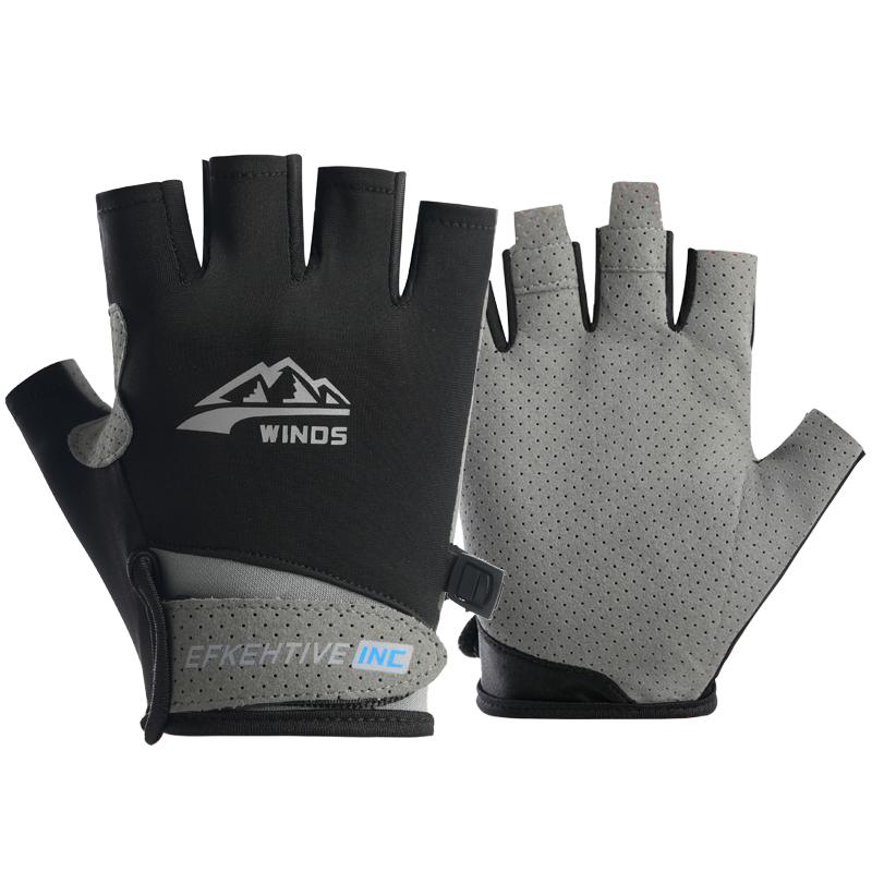 Heren Dames Halve Vinger UV Bescherming Handschoenen, Ademende Vingerloze Sport Handschoenen Ideaal voor Vissen, Hardlopen, Rijden, Fietsen, Buiten
