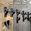 Shower Door Hook No Drill Anti-Scratch Protection Universal Fit Bath Hanger Easy Installation Bathroom Organizer