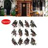 Hanging Black Crow  Hanging Decoration Glitter Halloween Wooden Hanging  Halloween