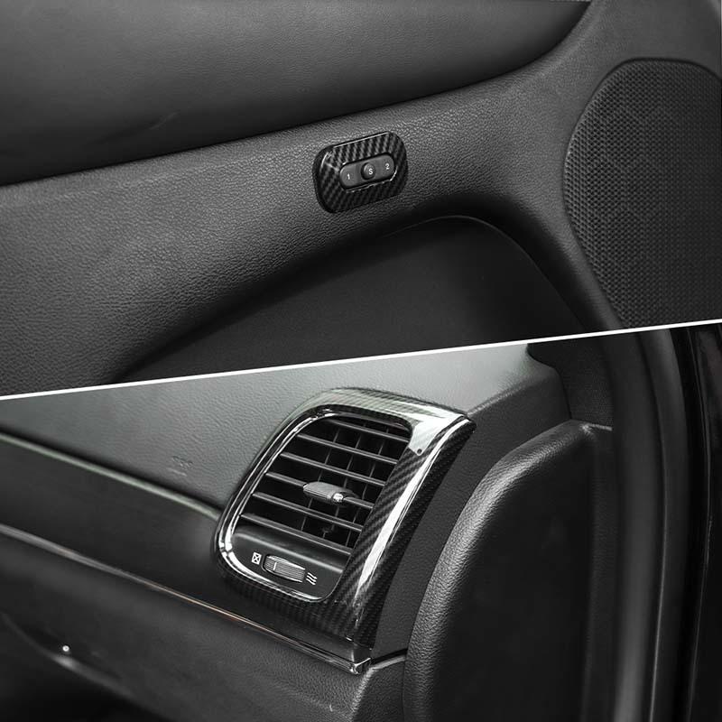  ABS Dekorativní panel na volantu Dekorace Kryt Nálepka Vhodné pro Jeep Grand Cherokee 2016-2021 Doplňky interiéru