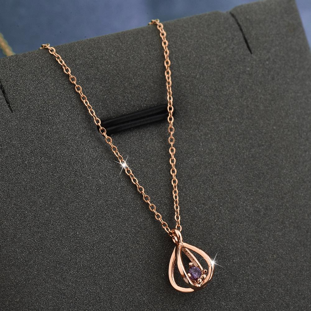 

Elegant Steel Titanium Necklace For Women With December Lantern Design And Zirconia Charm December Color