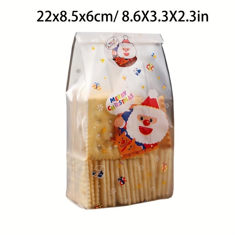 50pcs Cute Snowman Plastic Gift Bags Cookie Candy Packaging Bag Christmas Biscuits Packing Party Decoration Navidad 2025