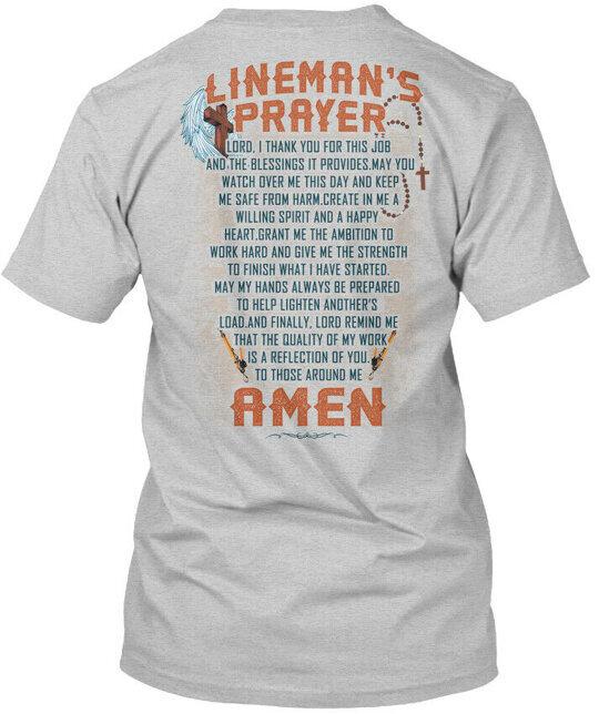 

Linemans Prayer T-Shirt Made in the USA Size S to 5XL M