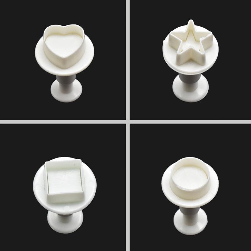 Geometric Pressing Spring Mold Handmade DIY Cutters for Biscuit Cookie Fondant Cake Heart Round Star Square Decorating Tools ZYF