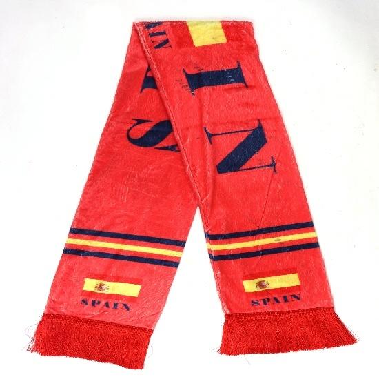KNK 2026 Soccer Fan Scarf – Double Sided Reversible Football Supporter Scarf with Soft Velvet Feel Muffler Spain