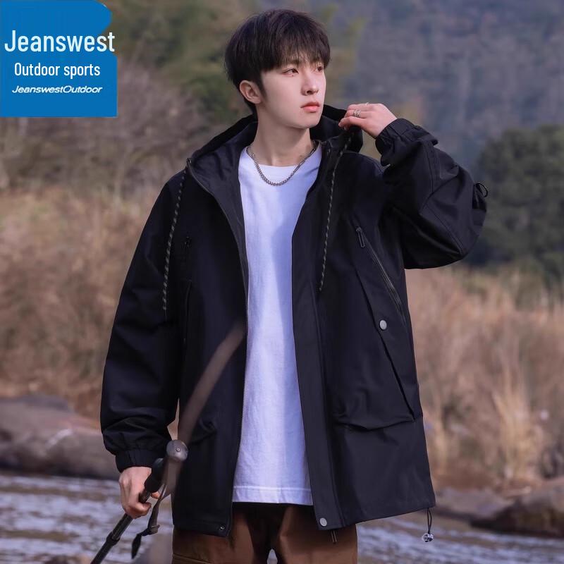 

Jeanswest Men s Outdoor Hooded Windproof Jacket 3XL