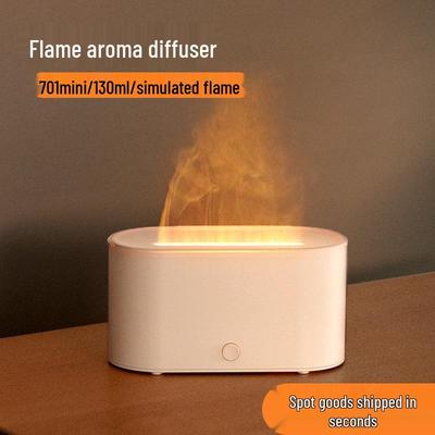 Diffuseur d'arômes à flamme USB compact: Humidificateur de bureau coloré