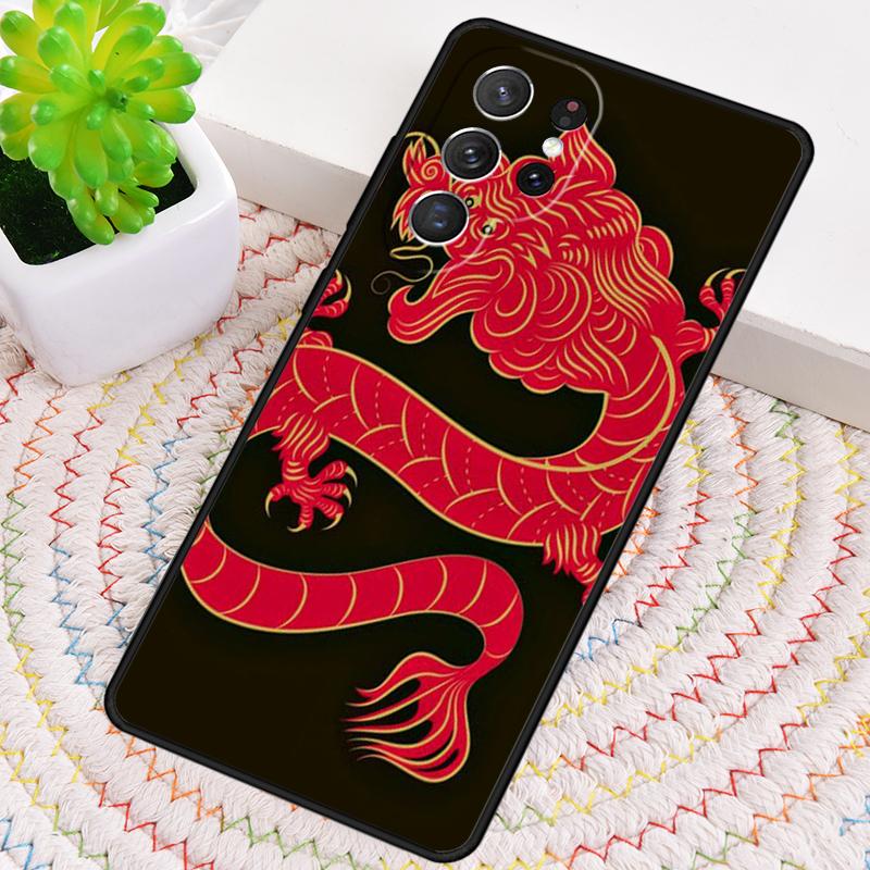 The Chinese Zodiac Dragon Colorful Phone Case For Samsung Galaxy note 10 pro S26 S25 S24 S23 S22 Ultra Plus S21 FE S20 Cover