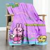 Wow! Wow! Wubbzy Personalized Text Blanket Lightweight Personalized Blanket Soft Warm Cozy Perfect for Living Room Bed Seaside Sofa for All Occasions