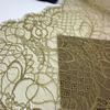 1.5m x 17.5cm Metallic Yellow Green Chantilly Lace, Non-stretch French Eyelash Lace Trim for Sewing, Lingerie, Dress, Garment, Crafting