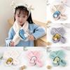 Children Colorful Autumn And Winter Baby Scarf Fur Plush Solid Scarves Little Dinosaur Scarf