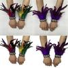 Elegant Feather Wrist Cuffs for Women Photography for Medieval Feather Bracelet Halloween Cosplay and Evening Dresses