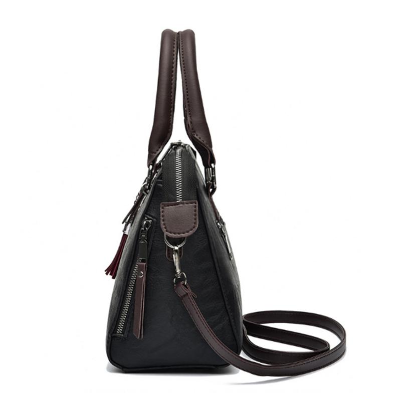 Leather HandBag Women Tassel Crossbody Shoulder  Bags Totes