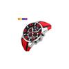 Men's Big Face Silicone Sports Watch Waterproof Chronograph Analog Date Red