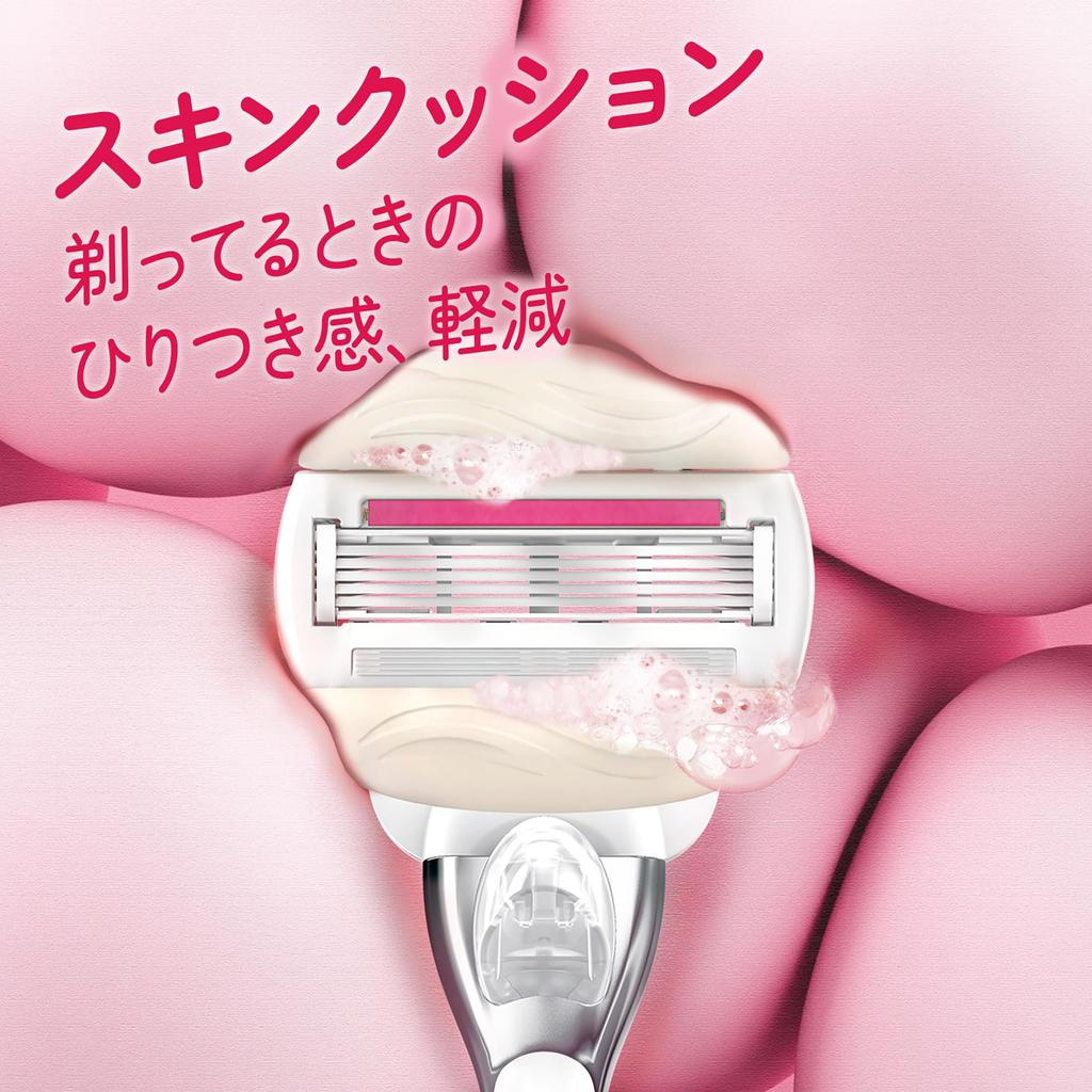 Gillette Venus VENUS Rasierer für Damen mit Seife Erdbeerfeld-Duft für feuchte Haut 6 Ersatzklingen Comfort Glide