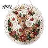 Celebration Party Supplies Christmas Acrylic Tree Hanging Ornament Faux Pearl Art DIY Painting Holiday Suncatcher 20cm Glowing Window Decor for Home