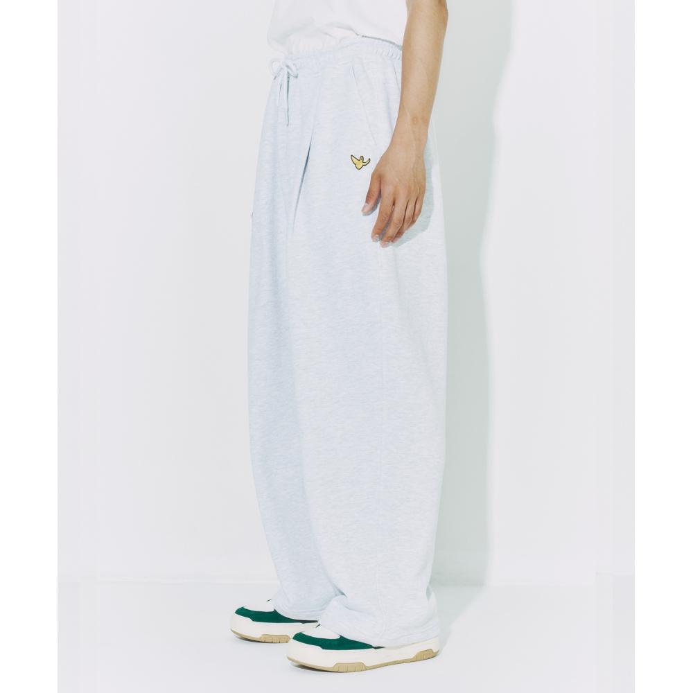 

WHATITISNT Angel Wappen Sweat Wide Pants Light Melange Gray