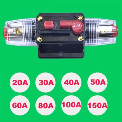 Auto Stroomonderbreker Zekering Reset 20A 30A 40A 50A 60A 80A 100A 150A Handmatige Reset Zekering Auto Boot Waterdicht Marine Stroomonderbreker