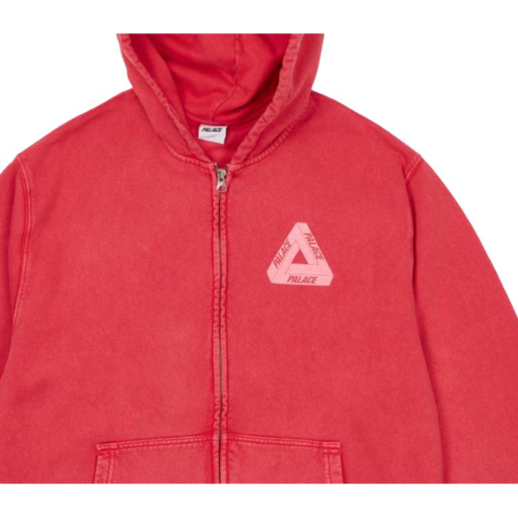 Palace Pigment Wash Tri-Ferg Hood Red Unisex Tops P26CS115