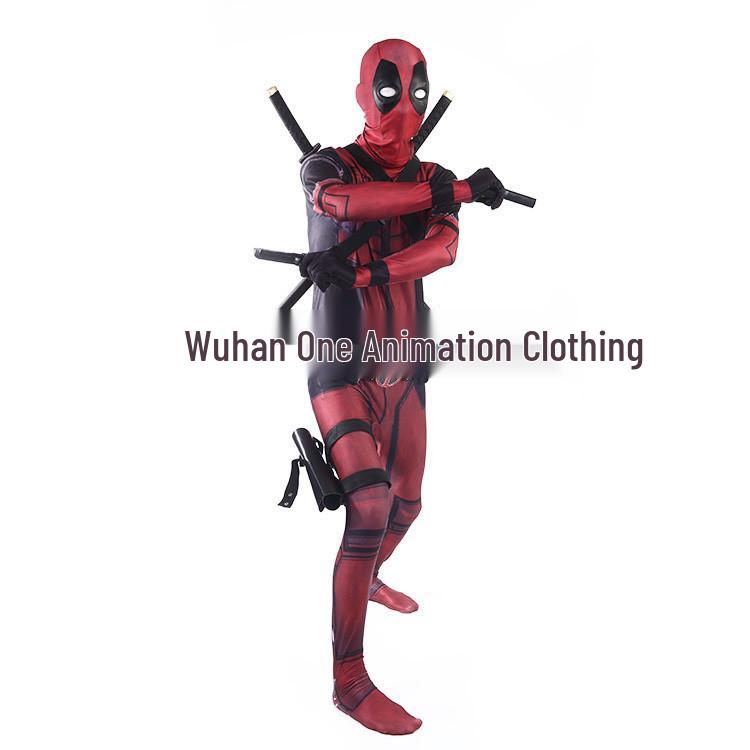Deadpool Superhero Lycra Bodysuit Halloween Cosplay Costume
