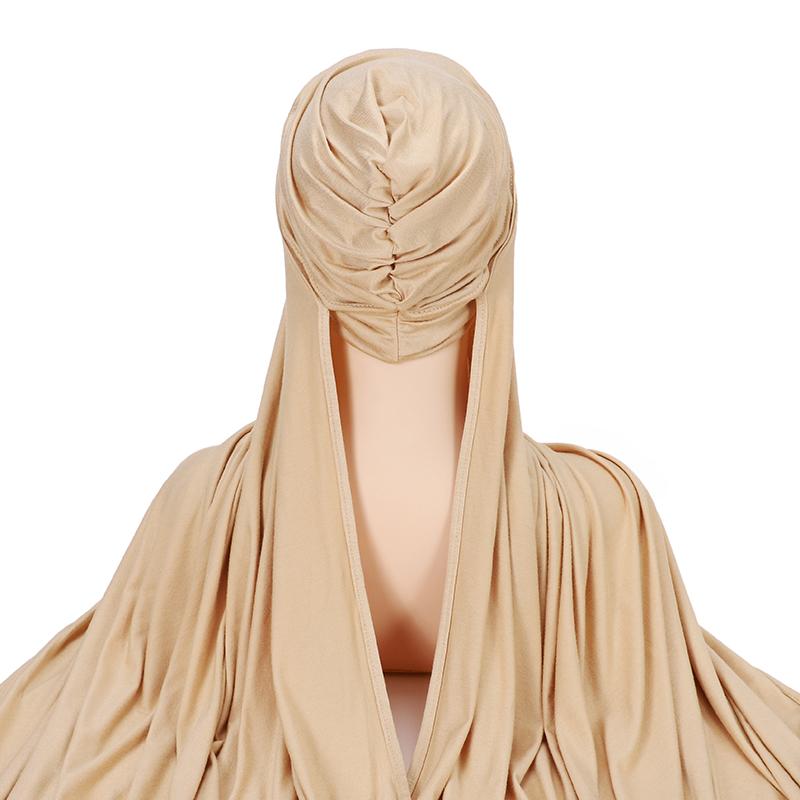 Müslüman Çapraz İç Bone Jarse Anında Tesettür Yumuşak Türban Düz Şal İyi Dikiş Esnek Eşarp Saç Bandı Sarıklar Tesettür Kadınlar