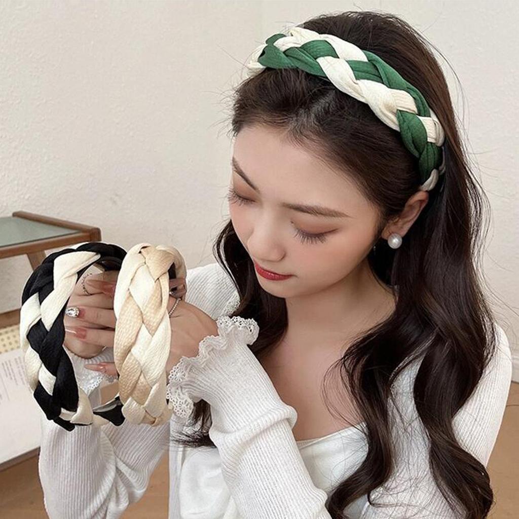 PROLY New Fashion Headband Handmade Patchwork Braided Turban Hairband Spring Hair Accessories