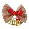 Cangyan Christmas Burlap Bow Bell Tree Decoration Mini Pendant Props