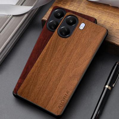 Case For Xiaomi Redmi 13C 12C 12 10C 10A 10 4G 5G Funda Unique Lightweight Wooden Pattern Pu Leather Cover