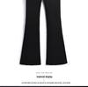 Jia*er's Body-Shaping Flared Denim Pants: Autumn/Winter Plus Velvet Black, Slim Fit, Four-Way Stretch.