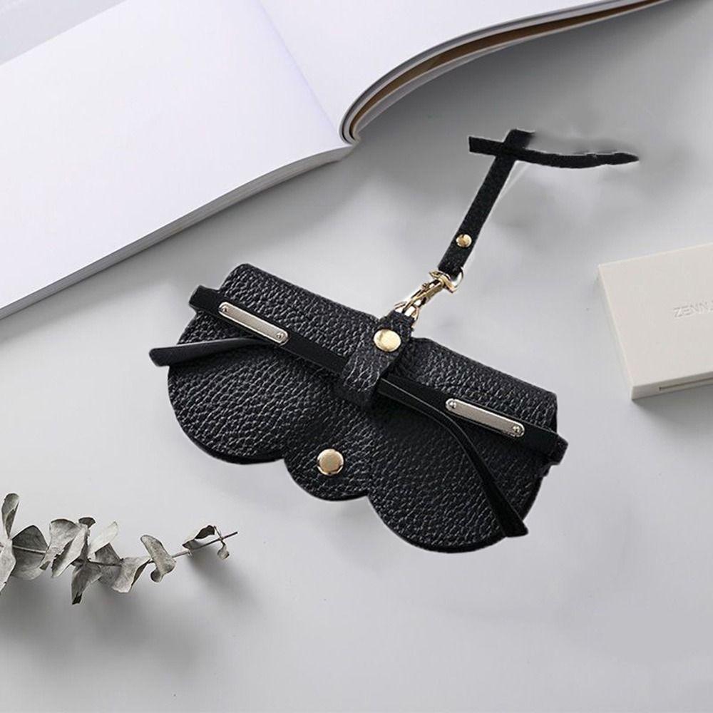 Cover For Women Hanging PU Leather Glasses Case Eyewear Pouch Eyewear Protector Sunglasses Pouch