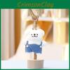 Maltese Cute Animal Plush Toy Key Chain Pendant For Girls Decoration Collectible