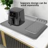 Nonslip Silicone Counter Mat With Tool Organizers Heat Resistant Spills Guard Kitchen Accessory Air Fryers Pad