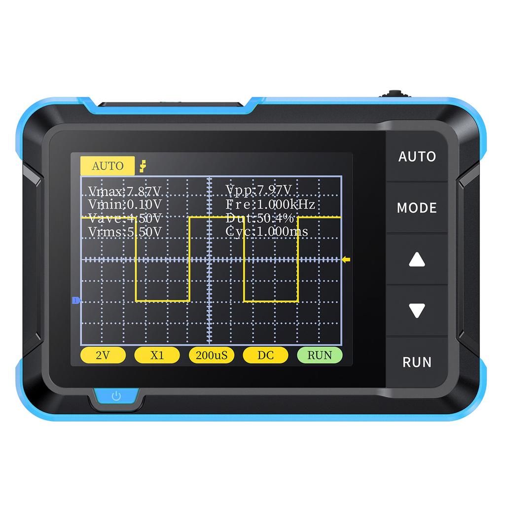 DSO152 Mini Handheld Oscilloscope Lightweight and Durable ABS Material x10±400v (800VPP) Voltage-Measurement Capacity
