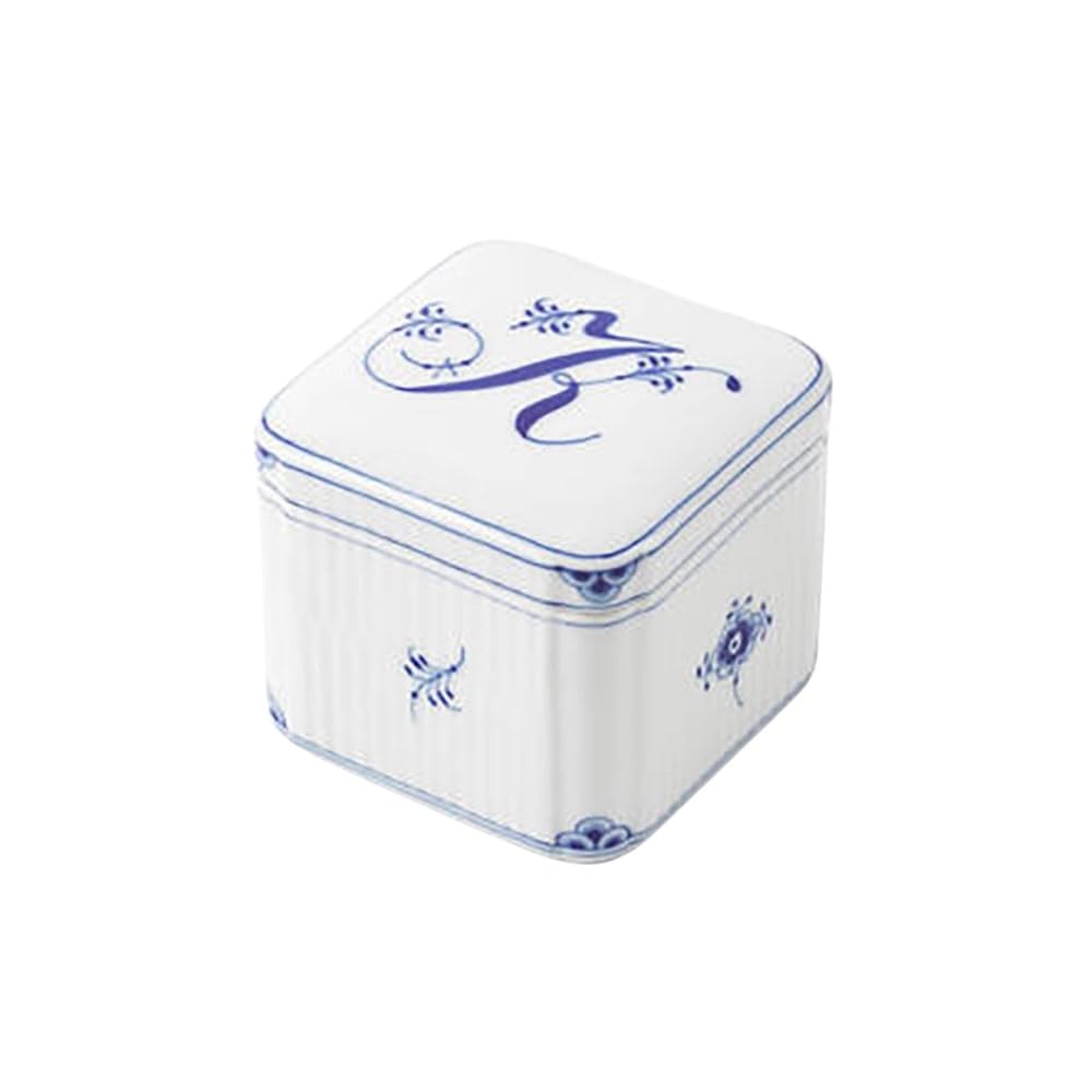 [Officially Imported] Royal Copenhagen Alphabet Collection Bonbonnière Square "K", 6cm Tall, 1075893