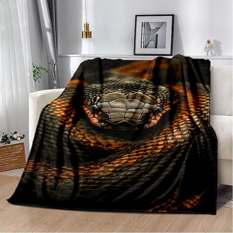 Gothic Snake Serpent Python Viper Blankets Soft Throw Blanket for Home Bedroom Bed Sofa Picnic Travel Office Cover Kids Gift