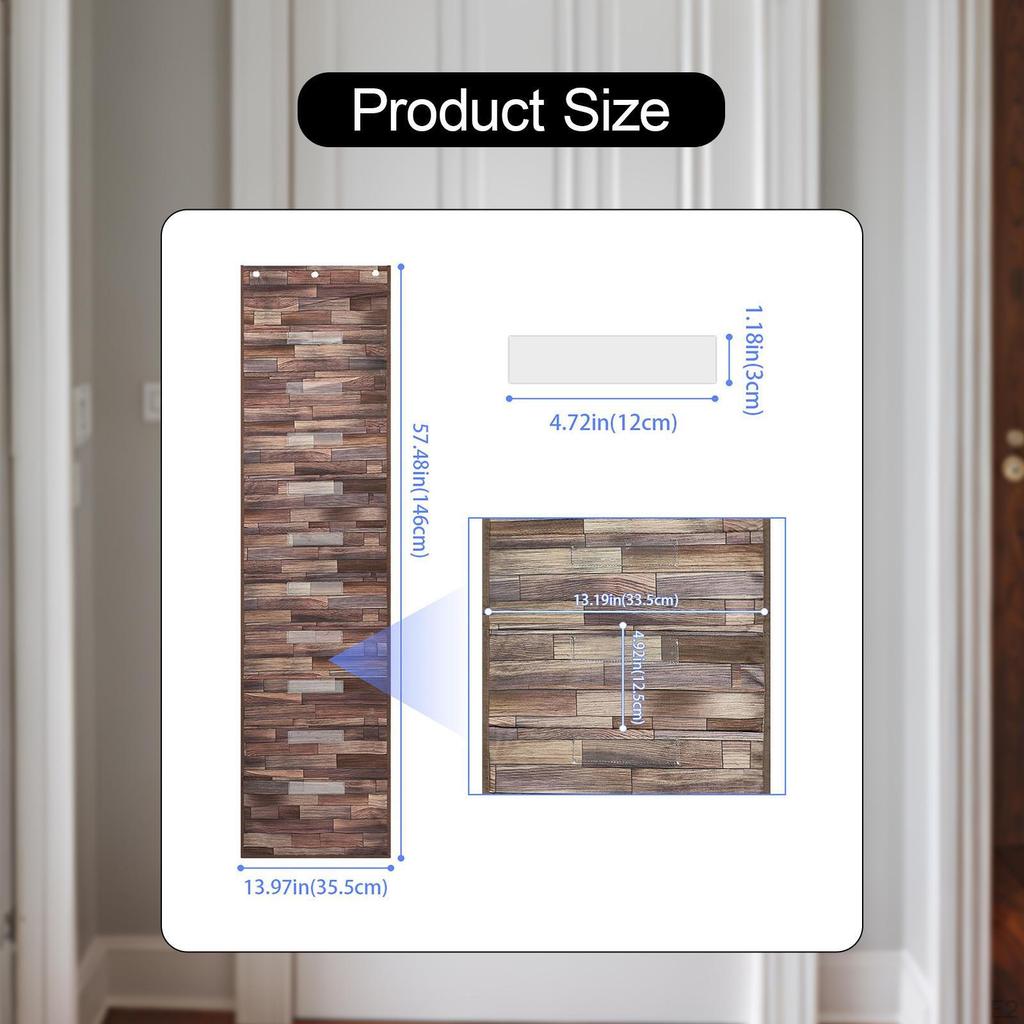 Kieszonkowy organizer do przechowywania, montowany na ścianie, uchwyt na literaturę, 10 przenośnych teczek na dokumenty, nad drzwi