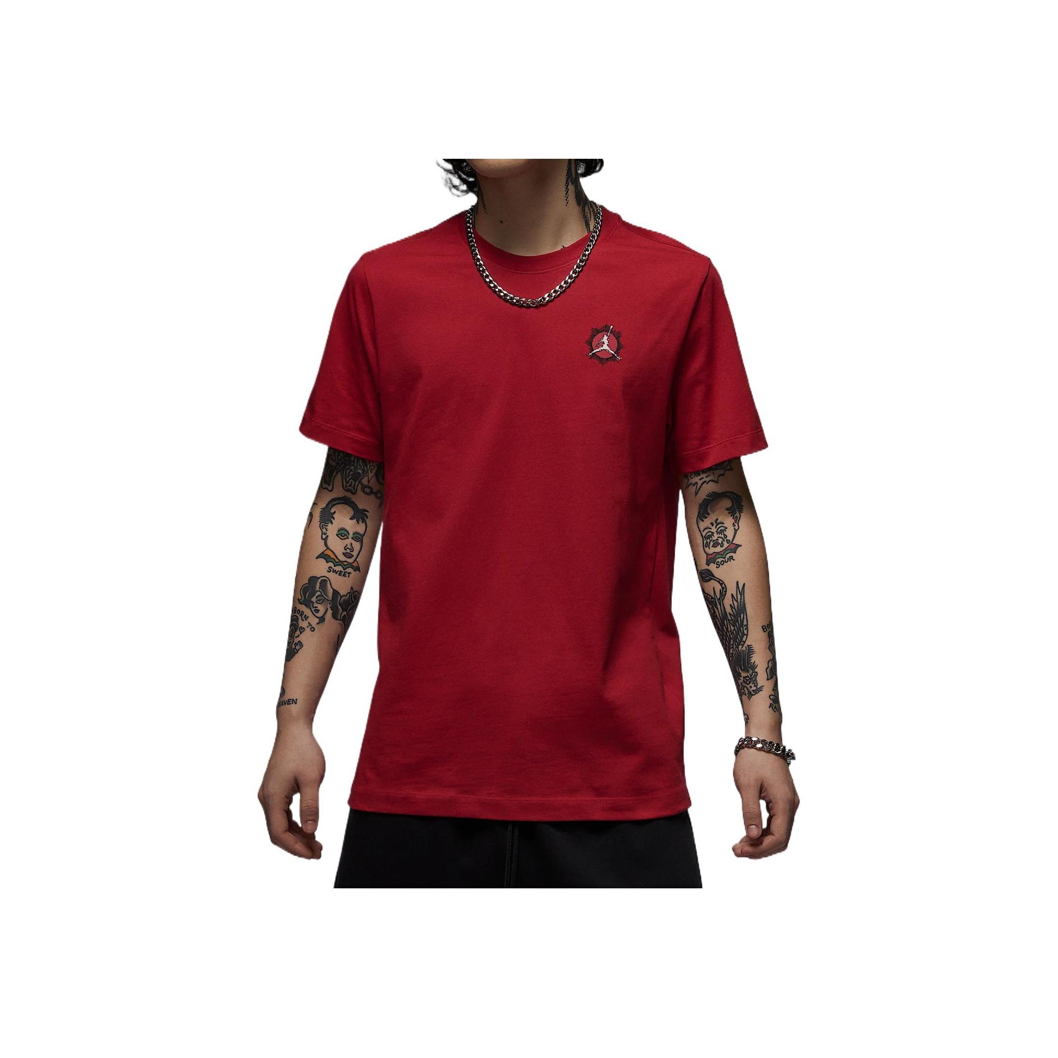 

Jordan Breathable Comfortable Casual Simple Printed Versatile Short Sleeve T-Shirt Men Tops Red IB7529687 L