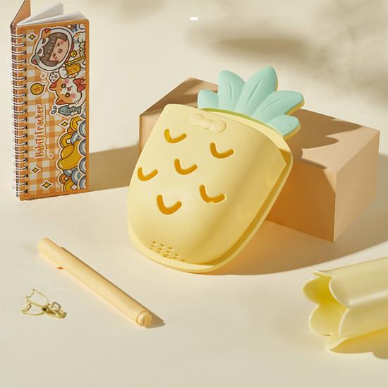 

Sweetheart pineapple non-perforated wall-mounted shelves dormitory washing storage tube multi-functional cosmetics storage basket Sweetheart pineapple wall жовтий