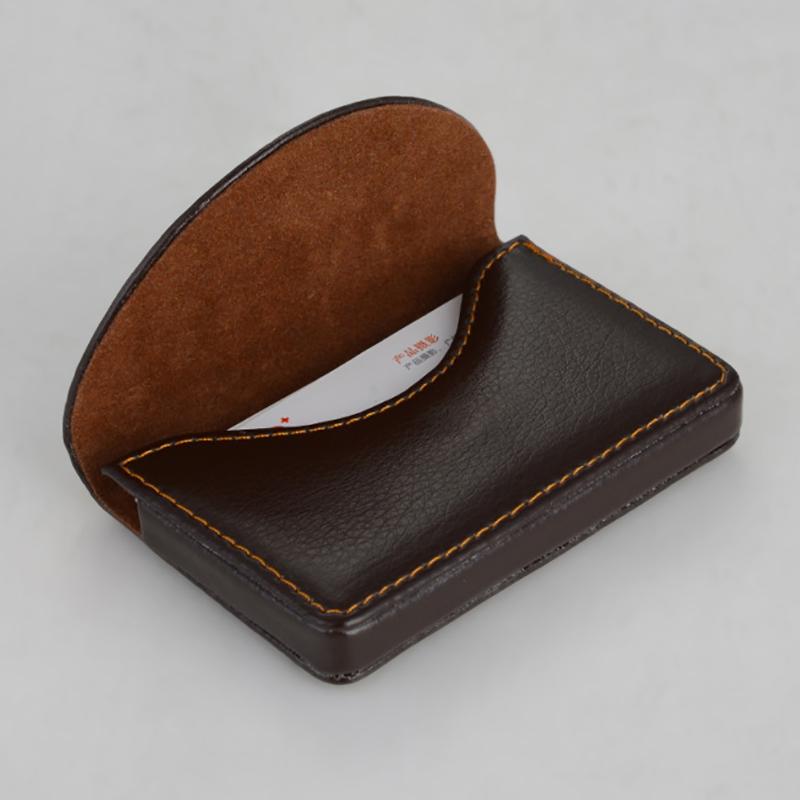 Pu Leather Business Card Holder Professional Credit Card Case With Magnetic Shut Rfid Large Capacity Wallet For Men Office