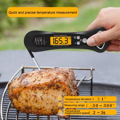Food Thermometer Waterproof Digital Meat Thermometer Instant Read Foldable Probe Thermometer for Kitchen BBQ