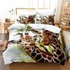 African Animals Giraffe Sunset Bedding Set 3D Duvet Cover Set Bedspread For Boys Girls Kids Home Textiles Microfiber Bedspread